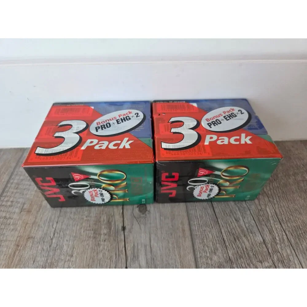 Lot of 2 JVC TC-30 Compact VHS-C Tapes Bonus 3-Packs (6 Tapes Total)